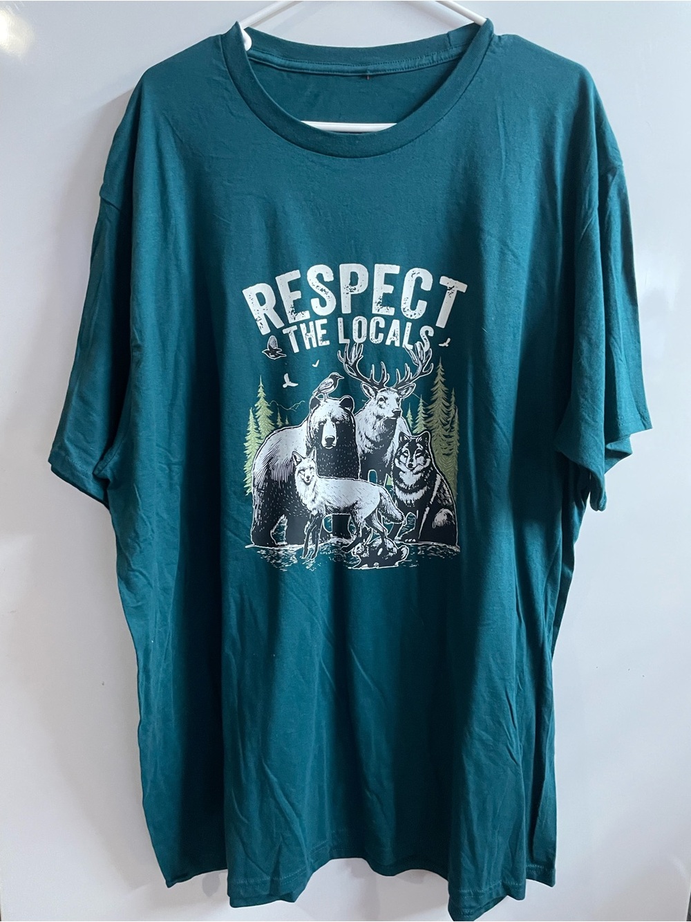 Respect The Locals Teal Graphic Tee - Men's Casual Shirt
